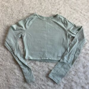 Hollister Mint Green Long Sleeve Crop Top